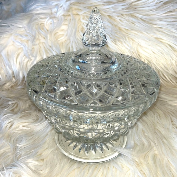 Unbranded Kitchen Vintage Cut Glass Candy Dish Crystal Candy Dish With Lid Poshmark
